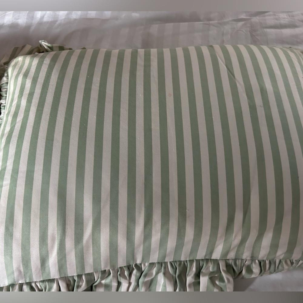 Two Large Pillows with Ruffles - Picture 2 of 3